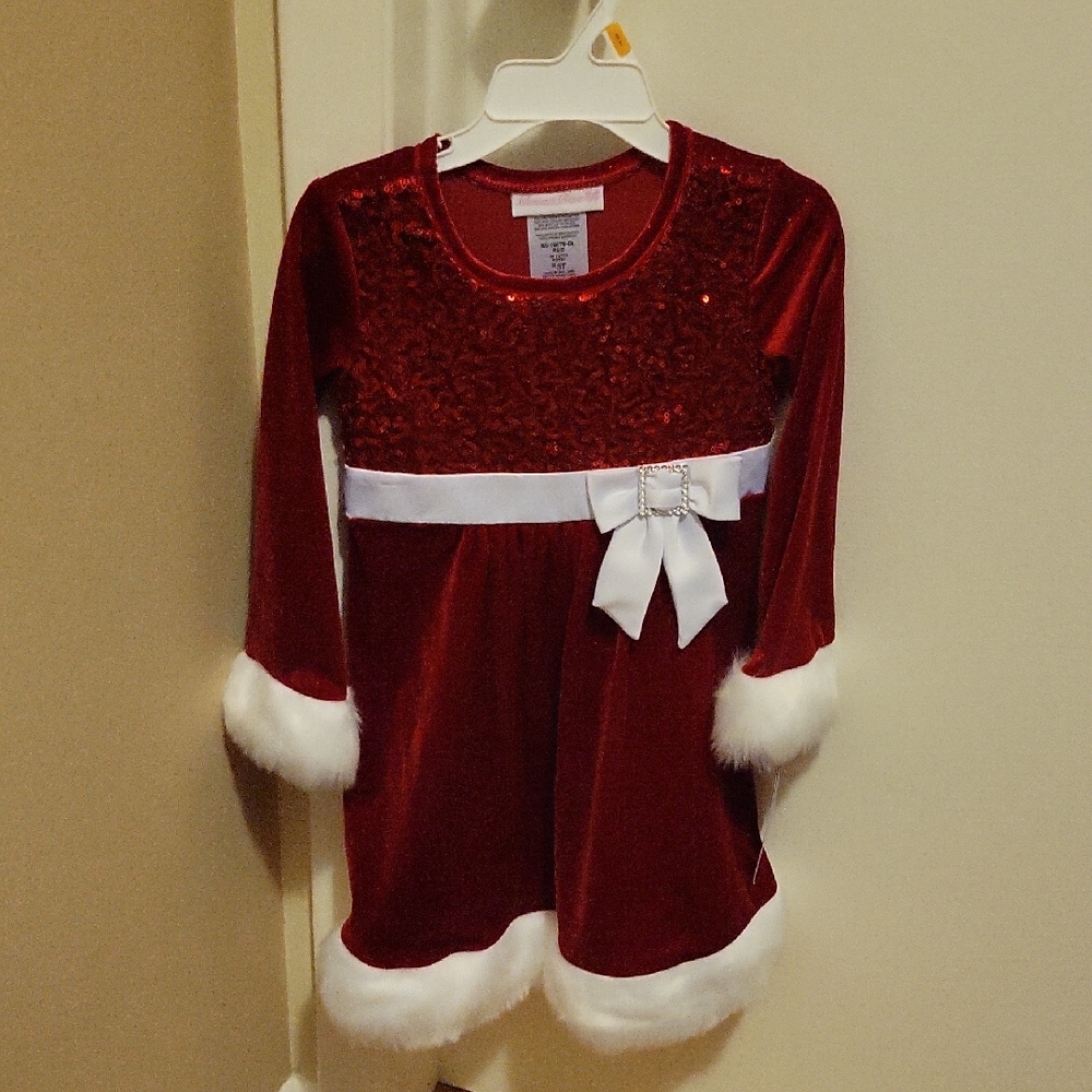 NWT: Bonnie Jean Sequin Christmas Holiday Sparkle Dress